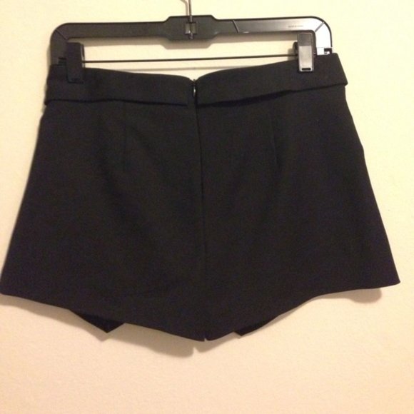 New Zara envelope origami fold over asymmetric hem faux wrap mini skirt skort - Picture 10 of 11